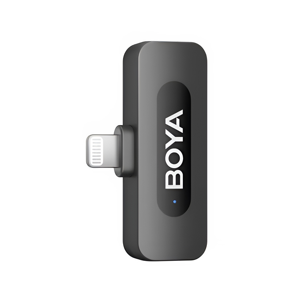 Boya Wireless Microphone Combo 3 in1 3 2TX+2RX+1 charging case(USB-C+Lightning plug), Black - Image 4