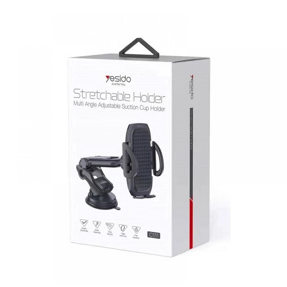Yesido Car Holder Dashboard/Windshield Spring Clip C111, Black - Image 3
