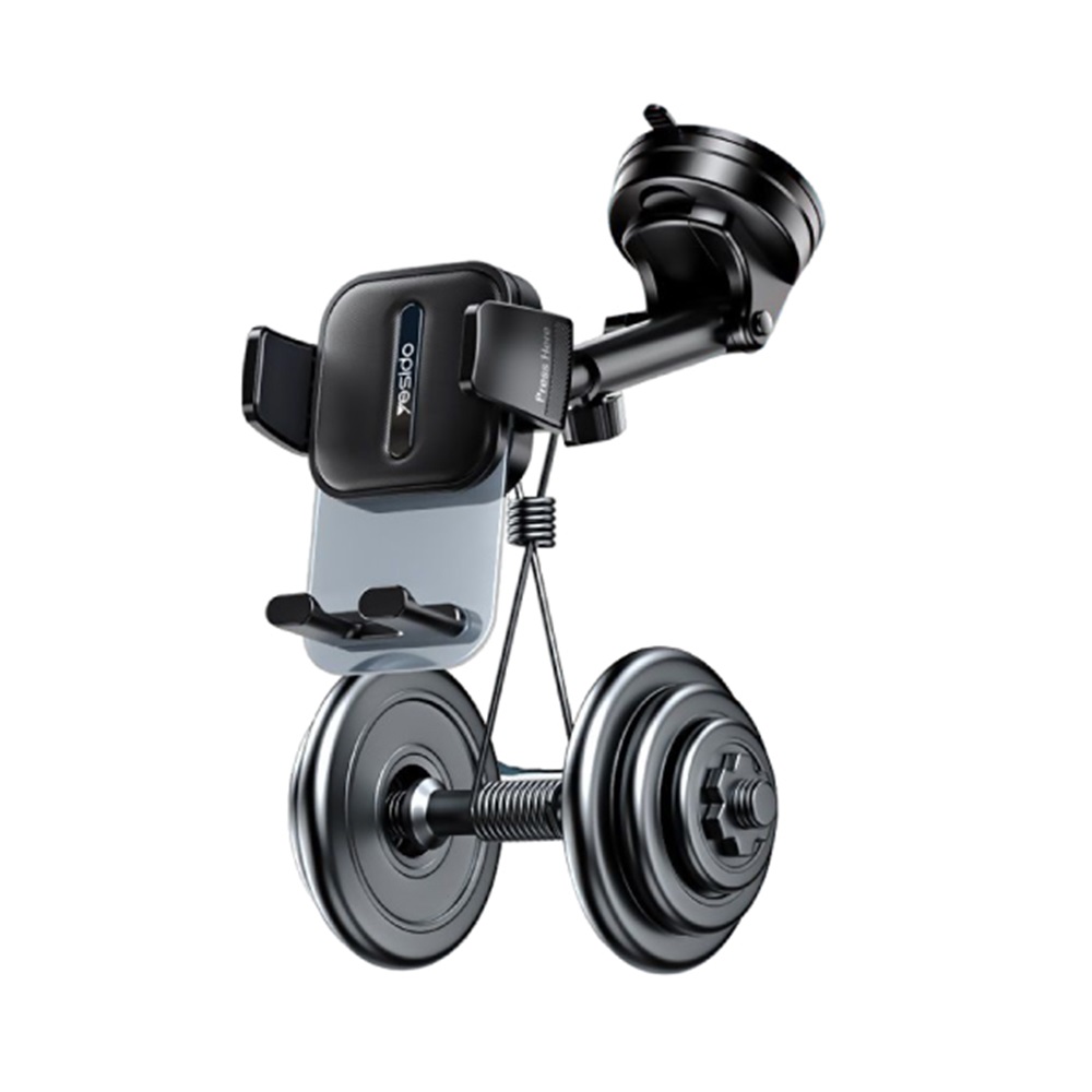 Yesido Car Holder Suction Cup Gravity + 360 Rotated Base, Black - Image 3