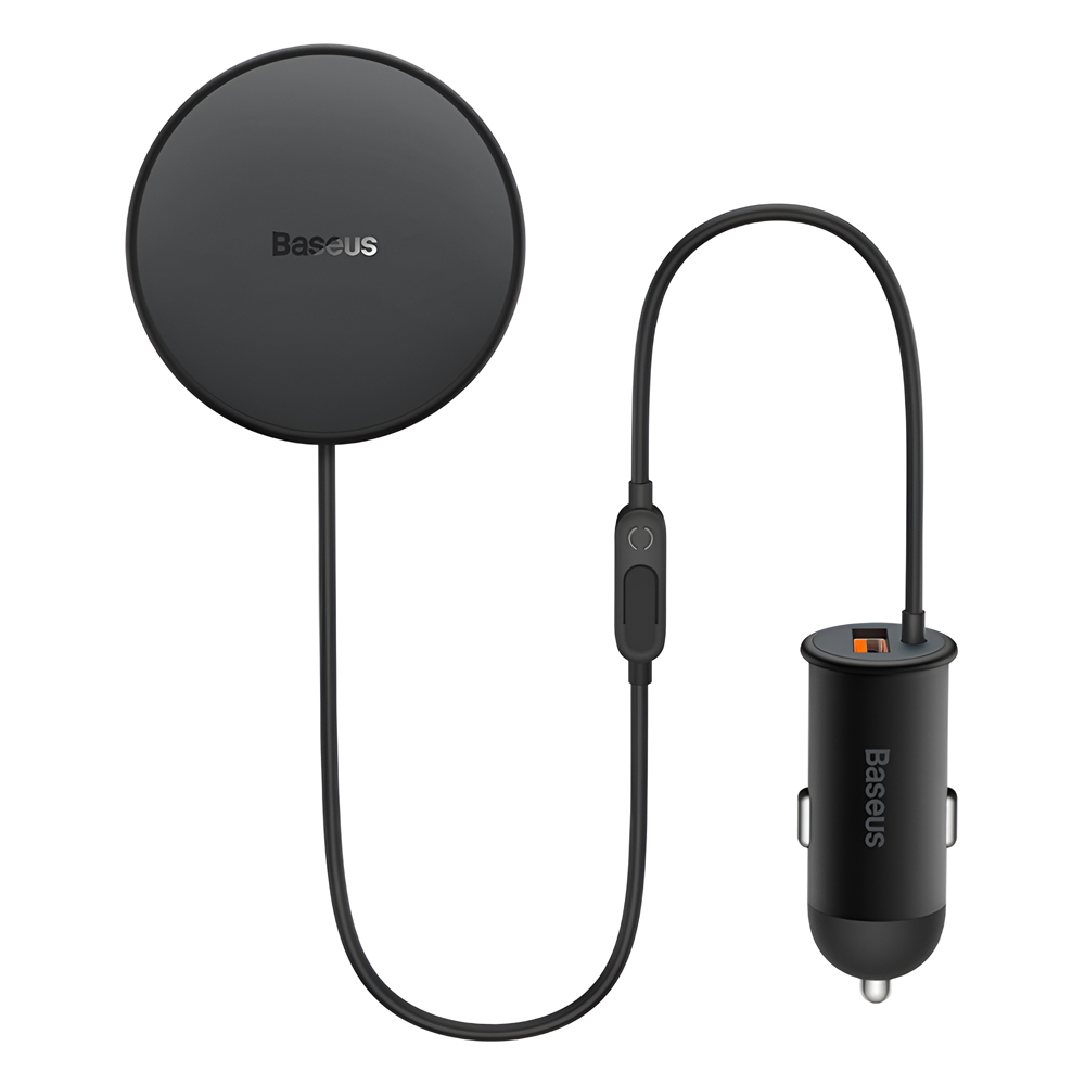 Baseus Wireless Car Mount 40W QI 15W, USB-A 25W Claw Edition Cluster, Black