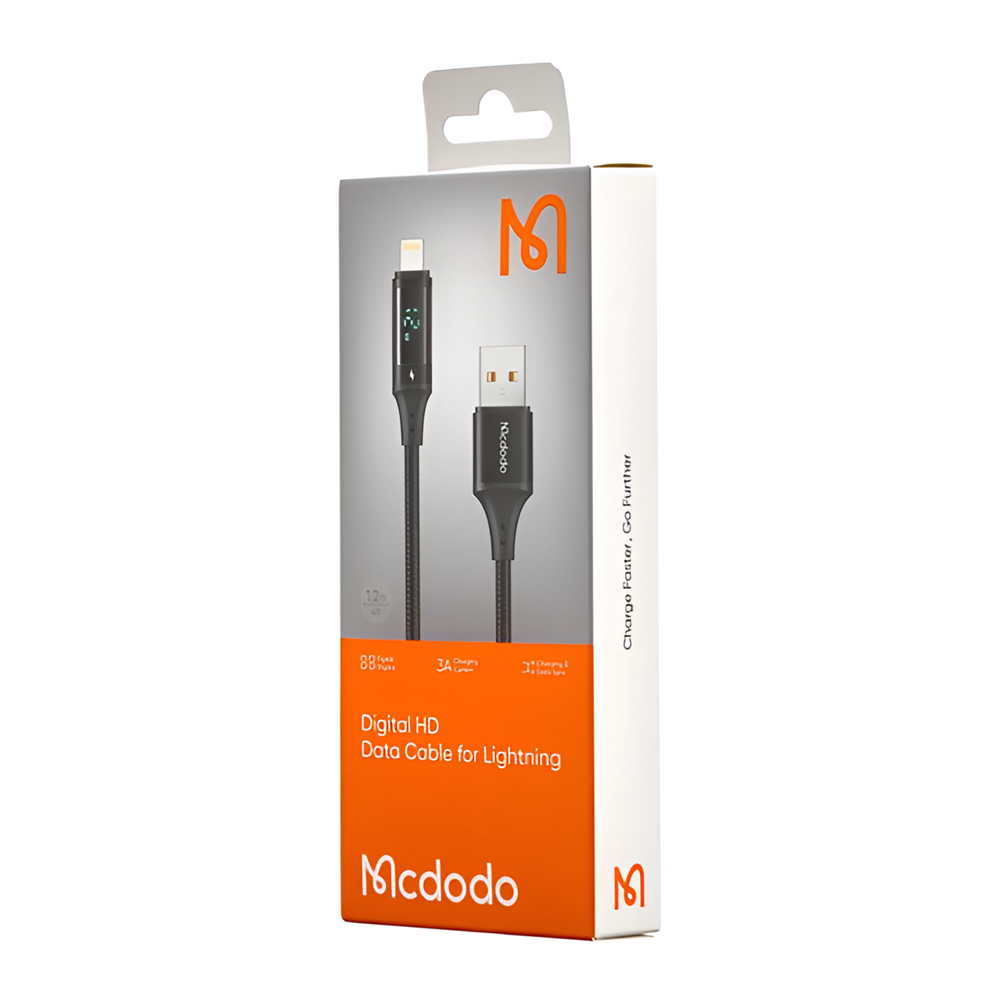 Mcdodo Cable USB to Lightning Digital HD 1.2m, Black - Image 3