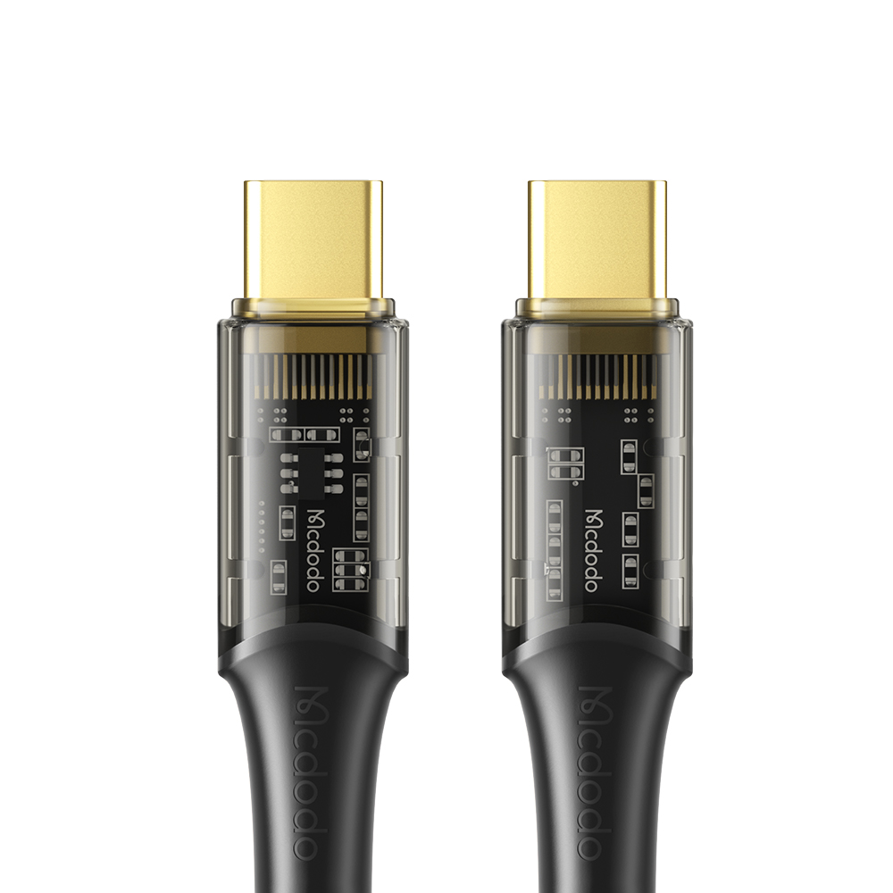 Mcdodo Cable Type-C to Type-C PD Transparent Amber 100W 5A 1.2m, Black - Image 2