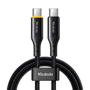 Mcdodo Cable Nest Series Auto Power Off Type-C to Type-C 5A 100W 1.2m, Black