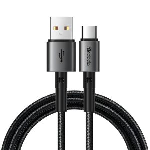 Mcdodo Cable Prism Series USB-A to Type-C 6A 100W 1.2m, Black
