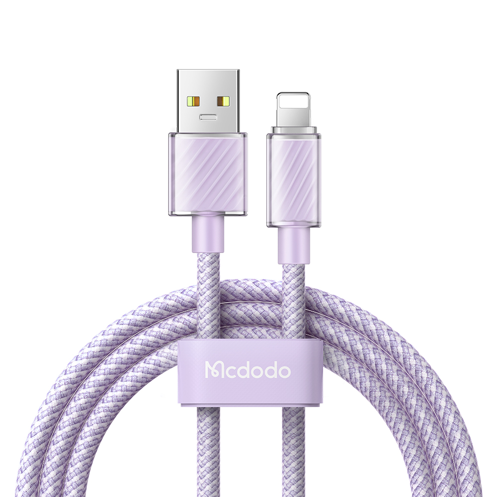 Mcdodo Cable Dichromatic Series USB-A to Lightning 3A 1.2m, Purple