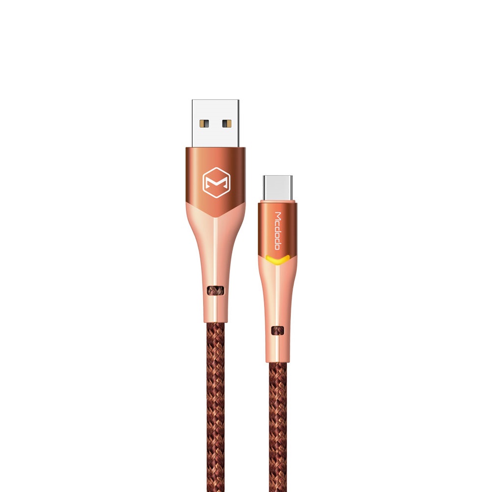 Mcdodo Cable Magnificence Series USB-A to Lightning with Switching LED 1.2m 2.0A, Orange - Image 2