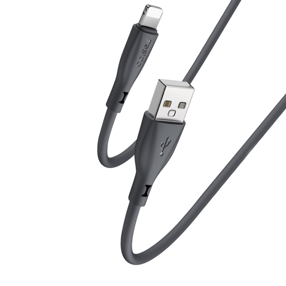 Yesido Cable Liquid Silicone Series USB-A to Type-C 18W 2A 1m, Black