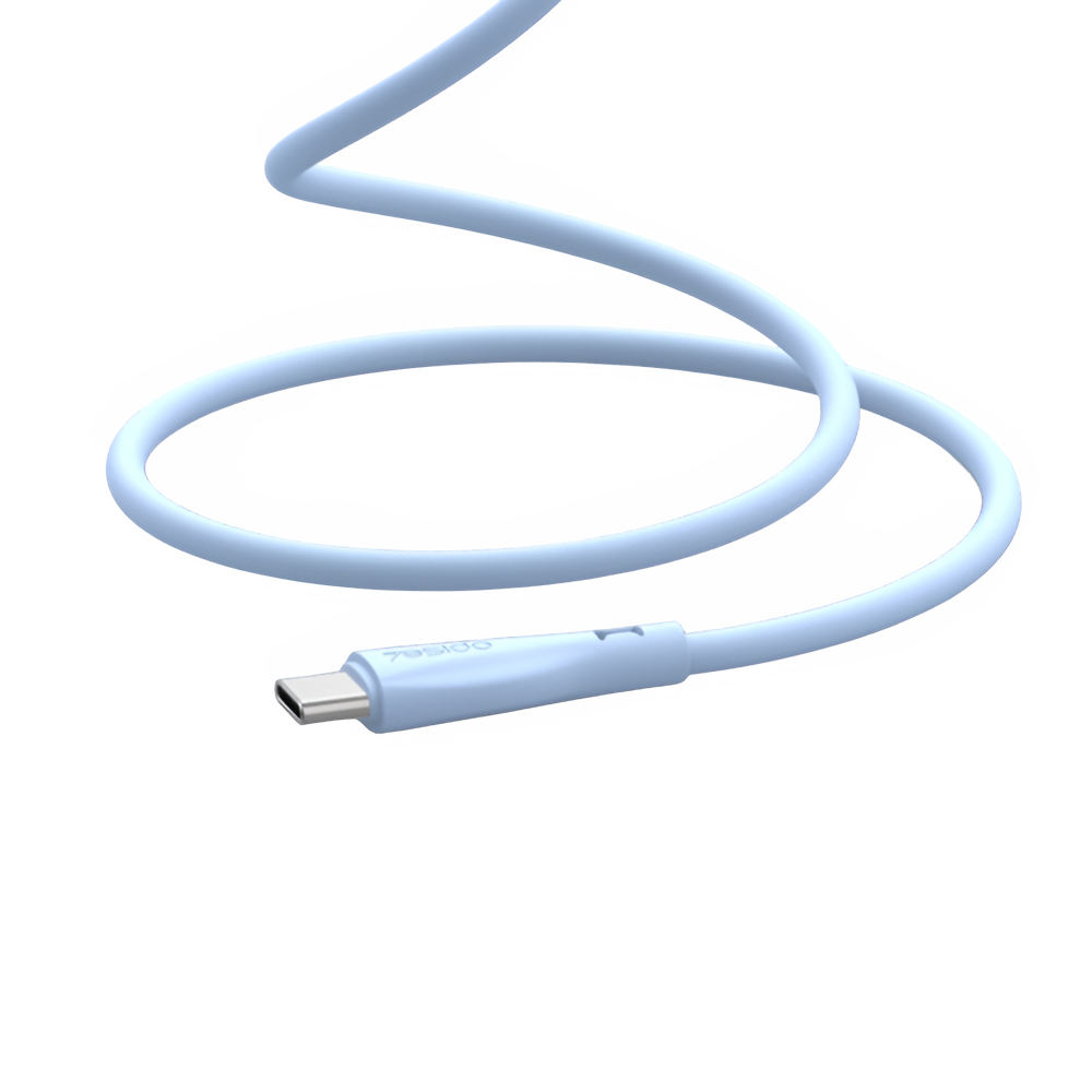Yesido Cable Liquid Silicone Series USB-A to Lightning 18W 1m, Blue - Image 2