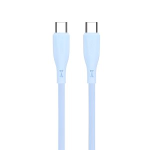 Yesido Cable Liquid Silicone Series Type-C to Type-C 60W 1m, Blue