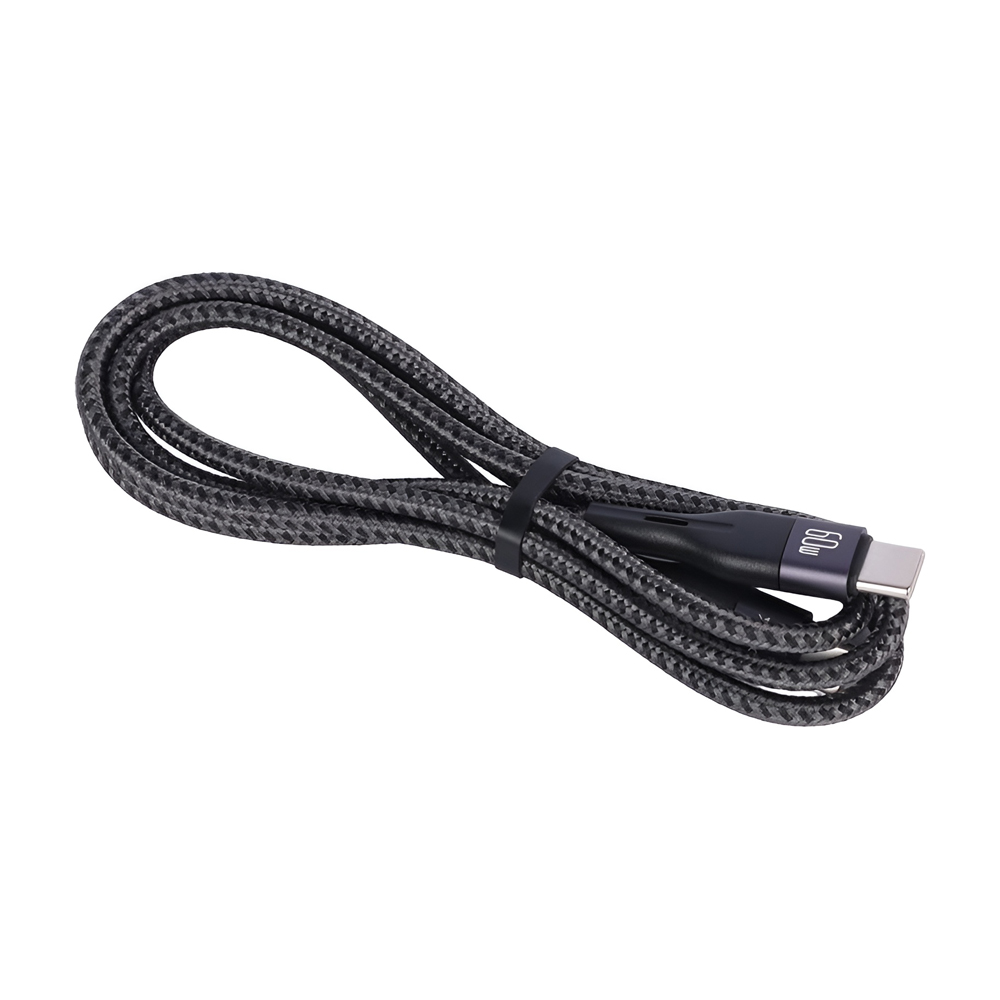 Yesido Cable Aluminum Series Type-C to Type-C 3A 60W 1.2m, Black - Image 3