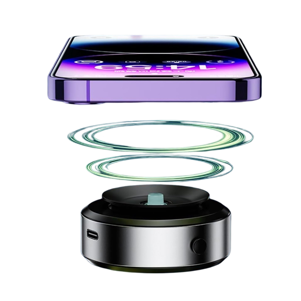 Car Holder Magnetic Vacuum 360° Rotation, Black - Image 2