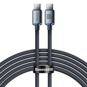 Baseus Cable Type-C to Type-C 100W 2m Crystal Shine Series, Black