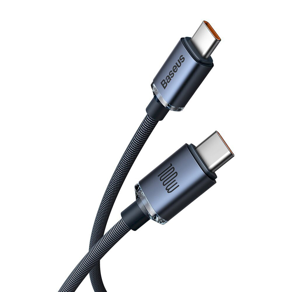 Baseus Cable Type-C to Type-C 100W 2m Crystal Shine Series, Black - Image 2