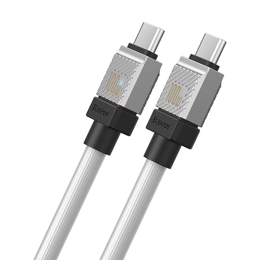 Baseus Cable CoolPlay Series Type-C to Type-C 5A 100W 1m, White - Image 2