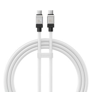 Baseus Cable CoolPlay Series Type-C to Type-C 5A 100W 1m, White (Damaged Boxes)