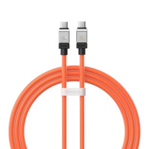 Baseus Cable CoolPlay Series Type-C to Type-C 5A 100W 1m, Orange (Damaged Boxes)