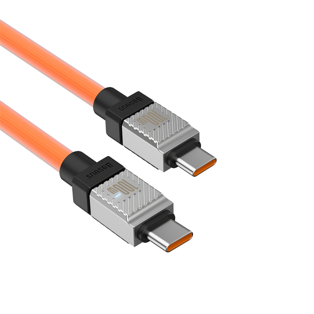 Baseus Cable CoolPlay Series Type-C to Type-C 5A 100W 1m, Orange (Damaged Boxes) - Image 2