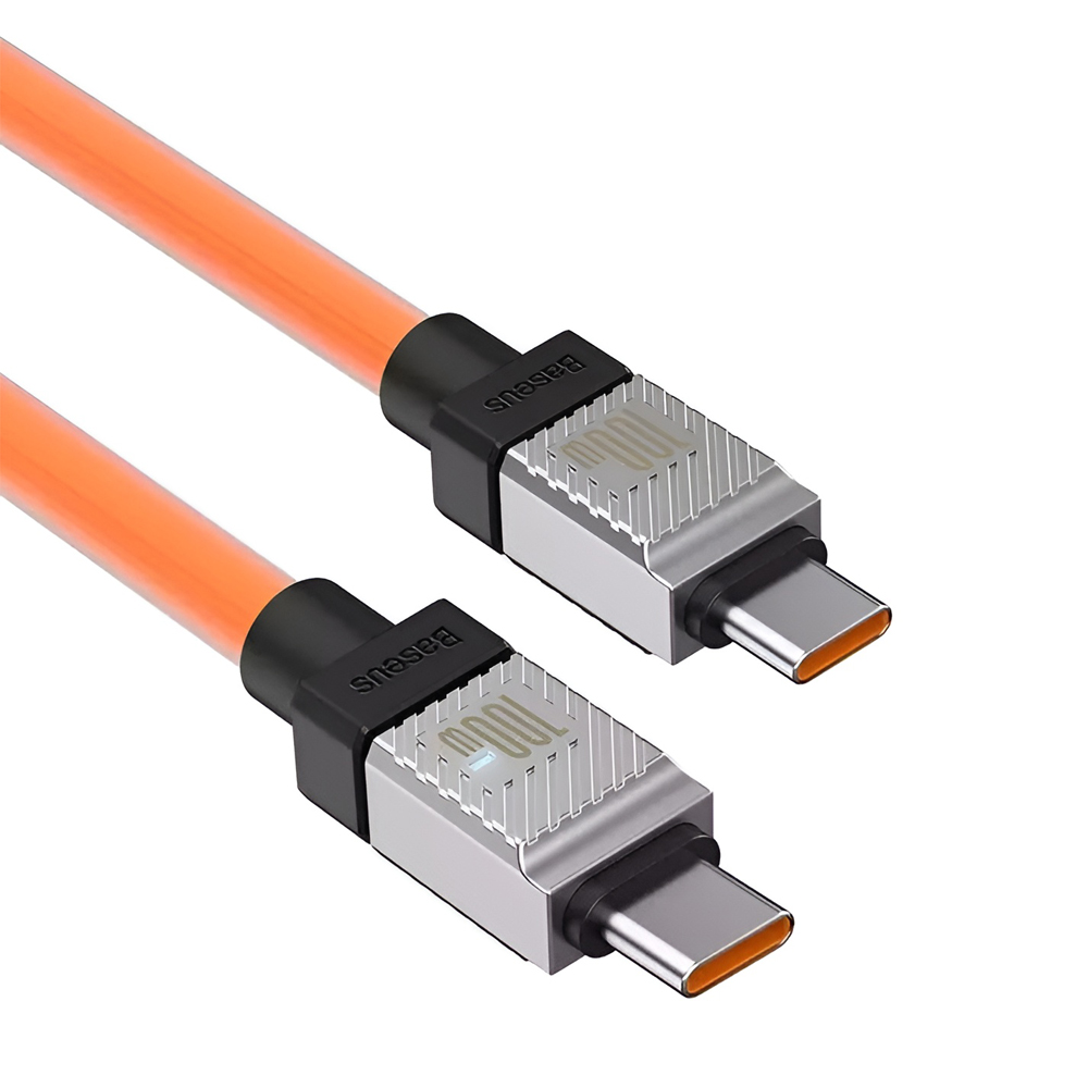 Baseus Cable CoolPlay Series Type-C to Type-C 5A 100W 2m, Orange - Image 3