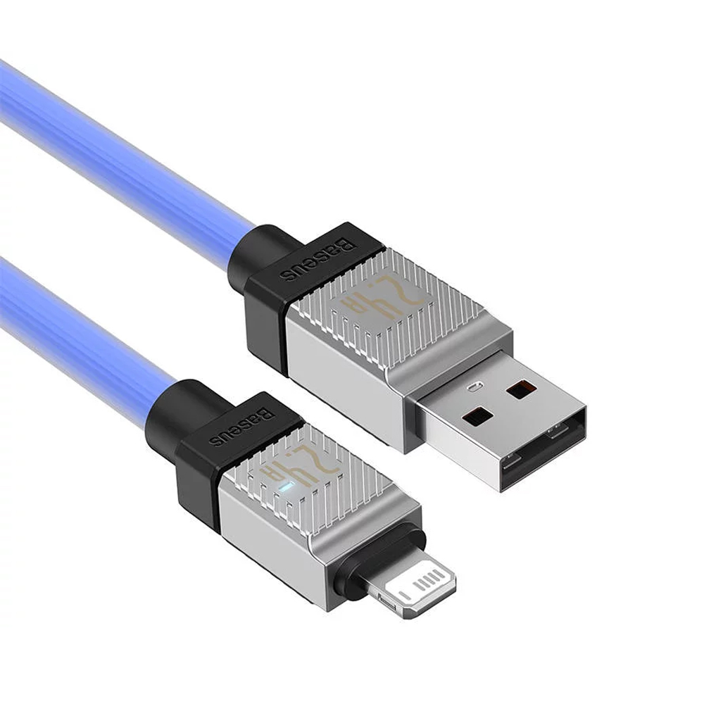 Baseus Cable CoolPlay Series USB-A to Lightning 2.4A 12W 1m, Blue - Image 2