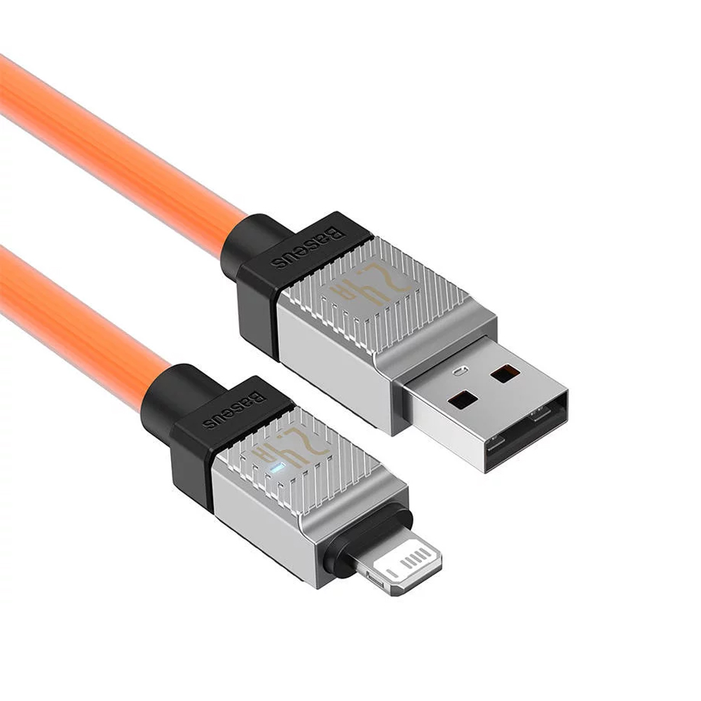 Baseus Cable CoolPlay Series USB-A to Lightning 2.4A 12W 1m, Orange (Damaged Boxes) - Image 2