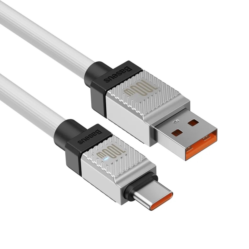 Baseus Cable CoolPlay Series USB-A to Type-C 5A 100W 1m, White - Image 2
