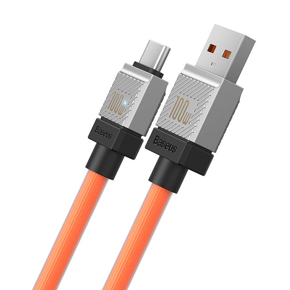Baseus Cable CoolPlay Series USB-A to Type-C 5A 100W 1m, Orange - Image 2