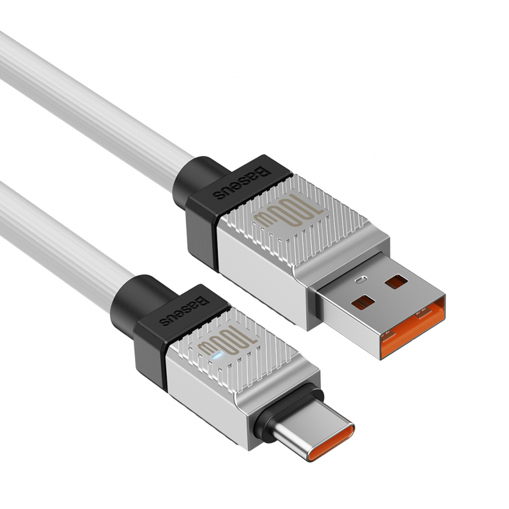 Baseus Cable CoolPlay Series USB-A to Type-C 5A 100W 2m, White - Image 3