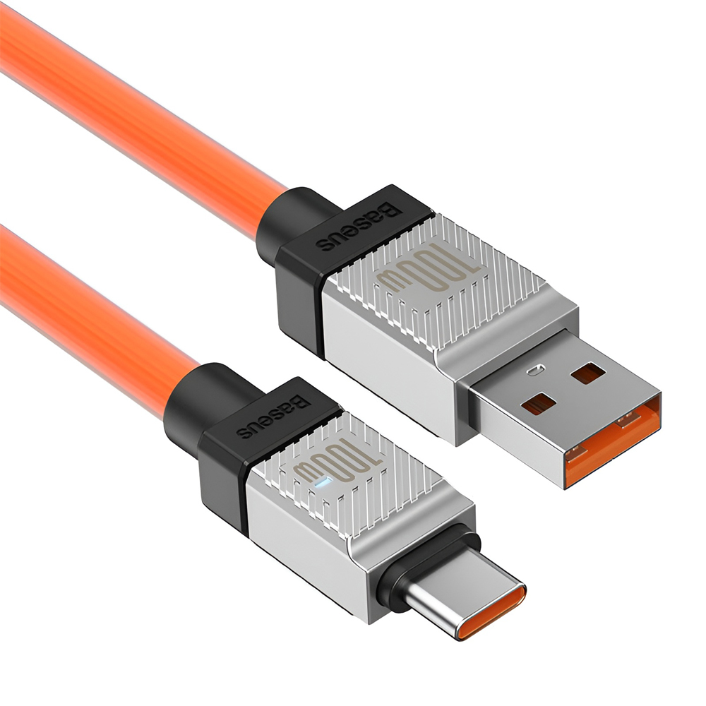 Baseus Cable CoolPlay Series USB-A to Type-C 2.4A 12W 2m, Orange - Image 2