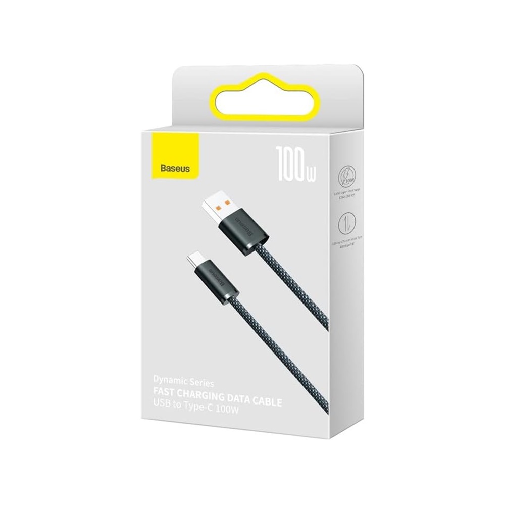 Baseus Cable USB-A to Type-C 100W 2m Dynamic Series, Gray - Image 3