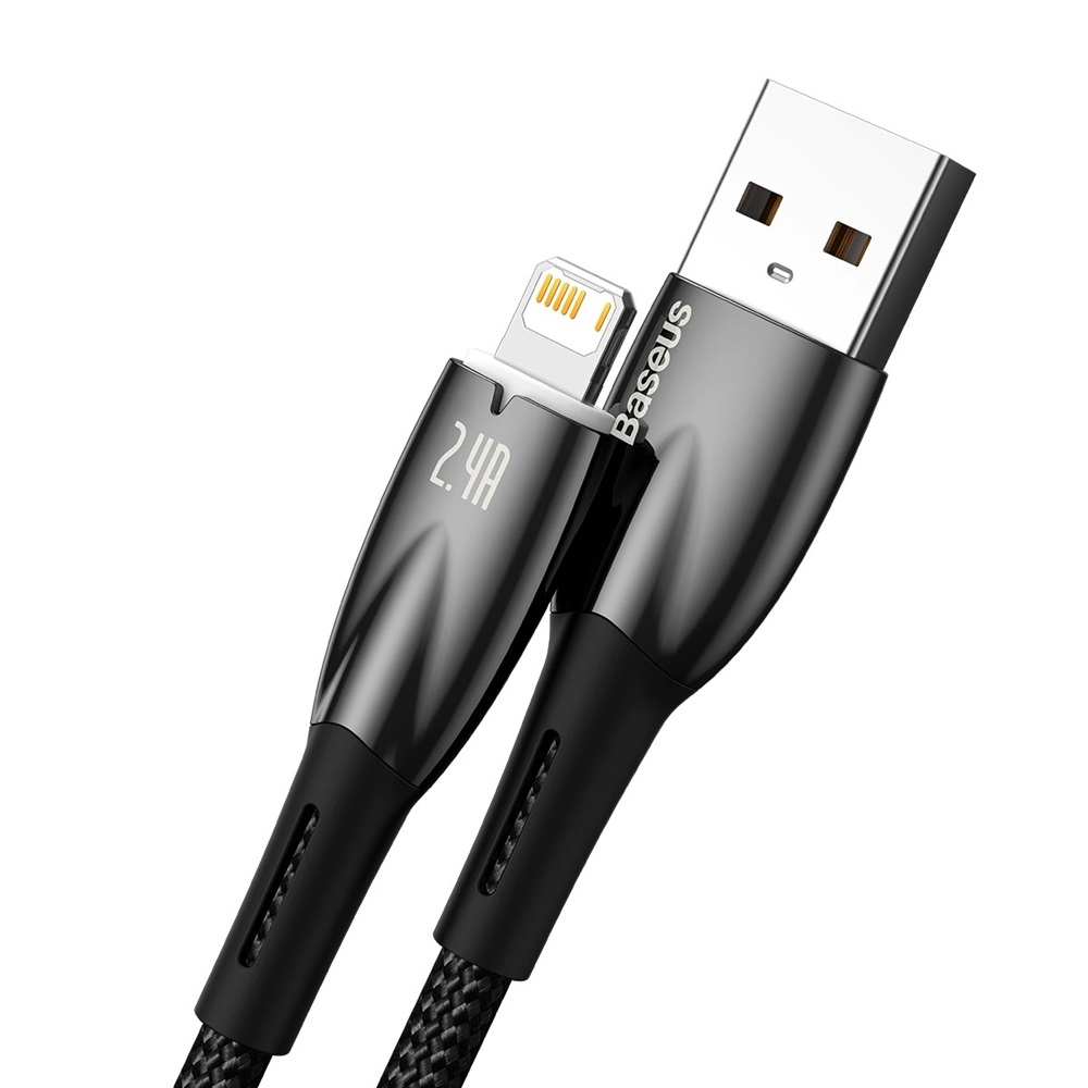 Baseus Cable USB to Lightning Horizontal 2,4A 1m, Black - Image 2