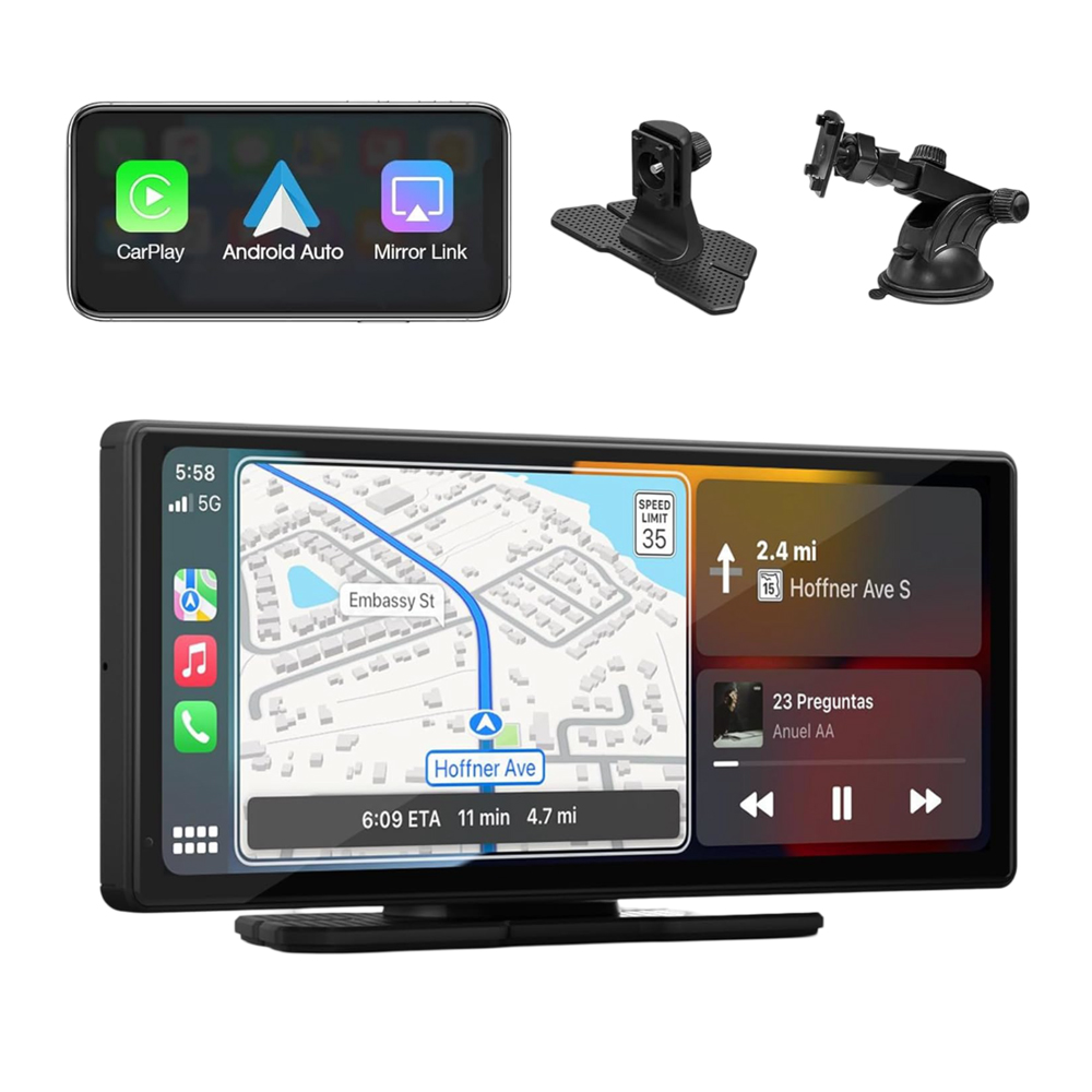 Car Display 10.26"4K & 1080P Dual Lens DVR Carplay & Android Auto, Black - Image 3