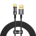 Baseus Cable Explorer Smart Temperature USB-A to Type-C 5A 100W 2m,  Black