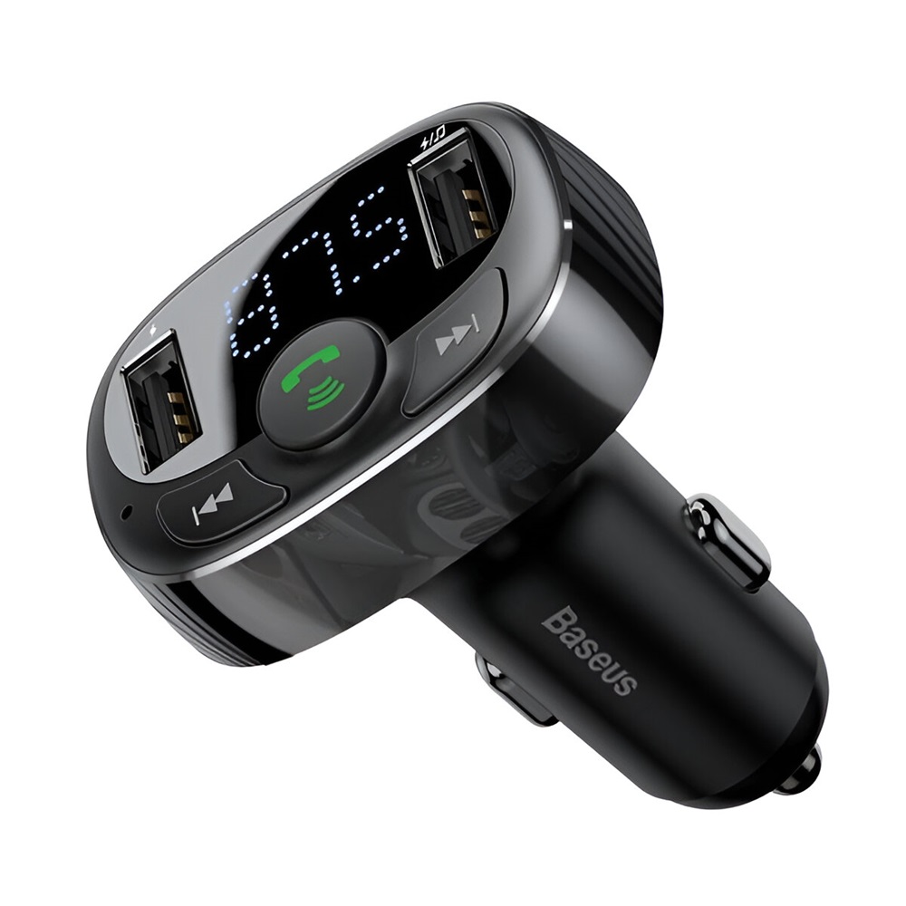 Baseus FM Modulator with Car Charger S-09A, Black