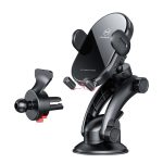 Mcdodo Wireless Charger Car Mount 15W Suction Cup Mount*1, Air Vent Clamp*1 Space Series, Black