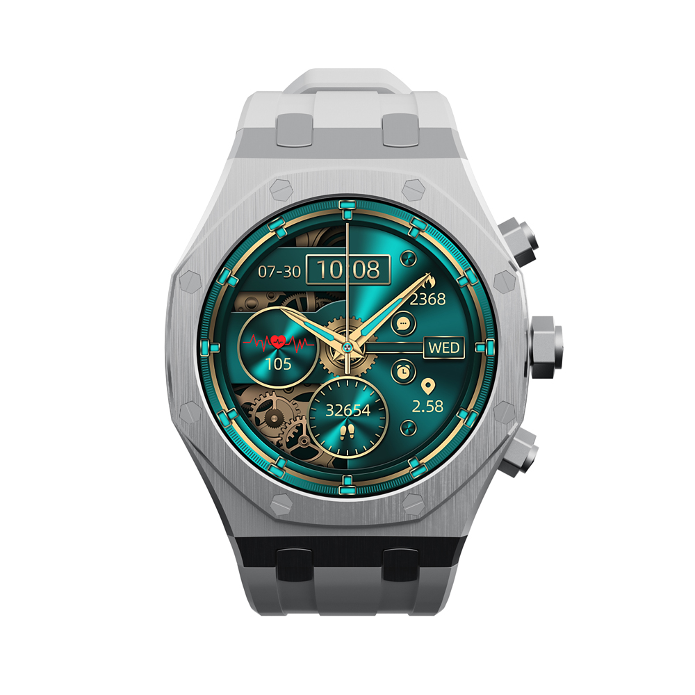 Charome Smart Watch HD Call T12 Amoled, Silver - Image 2