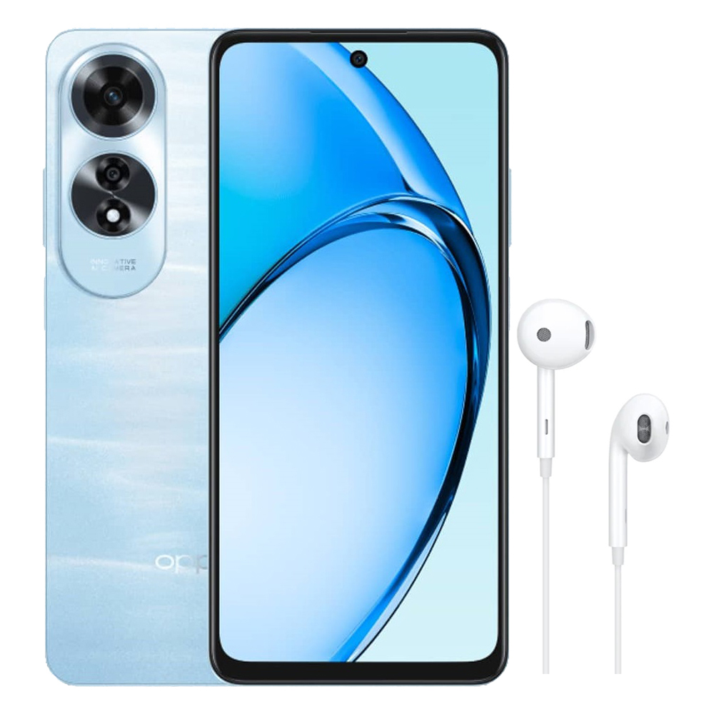 OPPO A60 8/256GB Ripple Blue + OPPO Earphones Type-C MH135-3 White