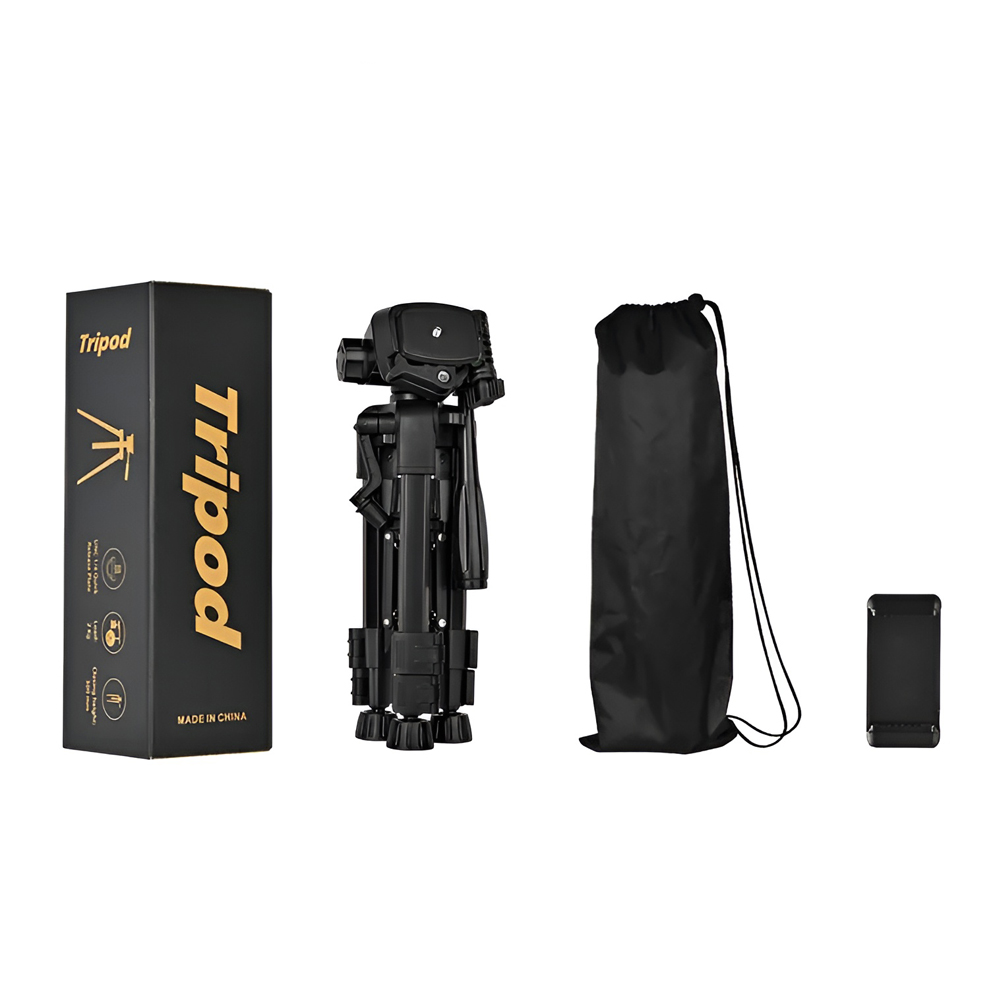 Tripod Photography Professional Aluminum 63,5cm (Locking Knob, Support Smooth 360°), Black D-50 - Image 2