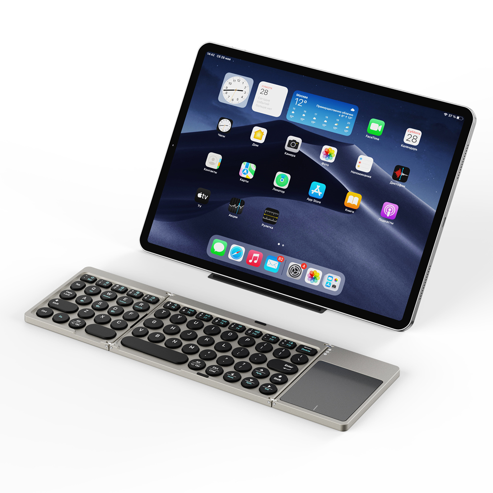 DUX DUCIS Bluetooth Tri-fold Touch Keyboard OK Flip Series - Image 2