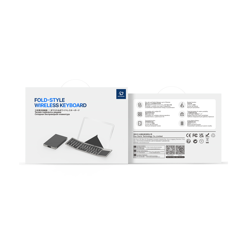 DUX DUCIS Bluetooth Tri-fold Touch Keyboard OK Flip Series - Image 3