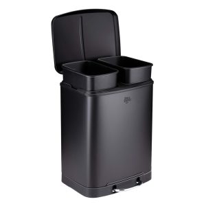 Dirt Devil Pedal Bin 2x12 L Soft Close Black DDPBIN2X12