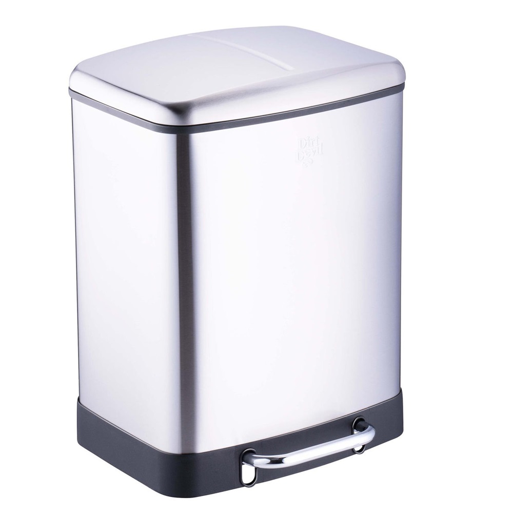 Dirt Devil Pedal Bin 2x12 L Soft Close Silver DDPBIN2X12 - Image 2