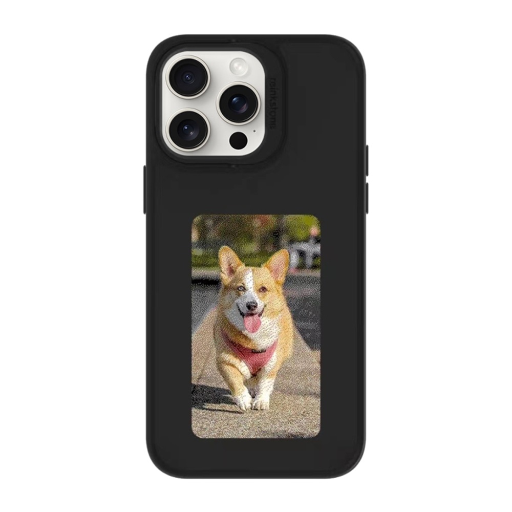 DIY Ink Screen Phone Case, 14 Pro Max,Black