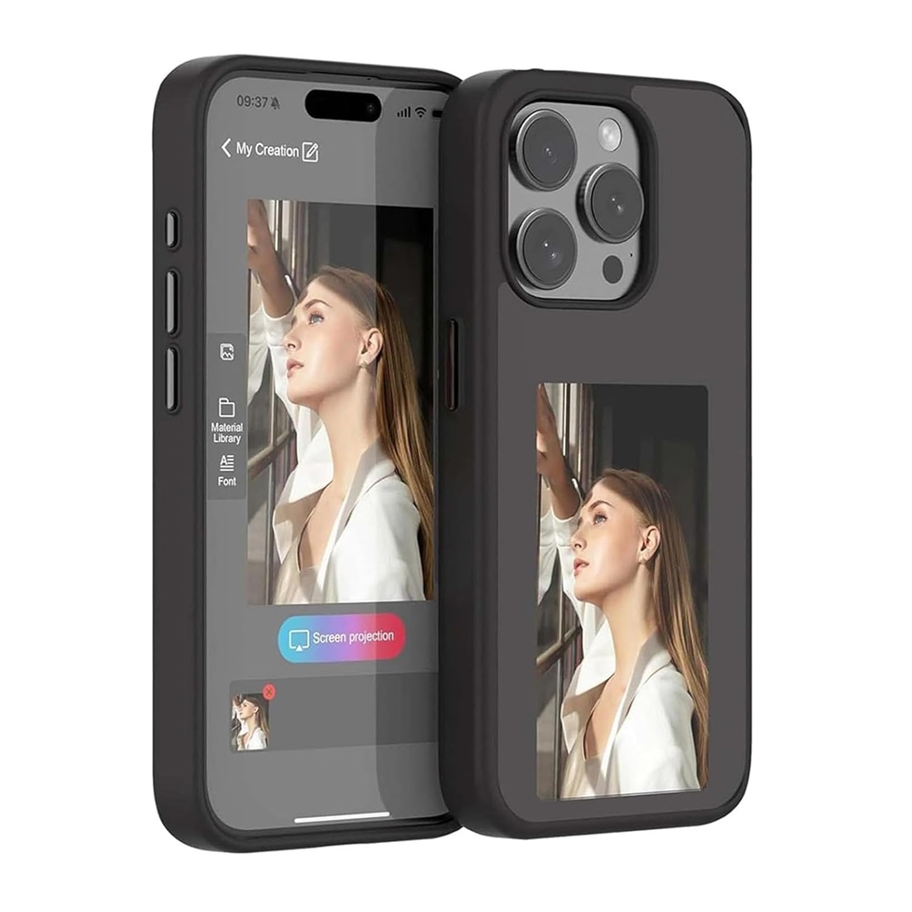 DIY Ink Screen Phone Case, 14 Pro Max,Black - Image 2