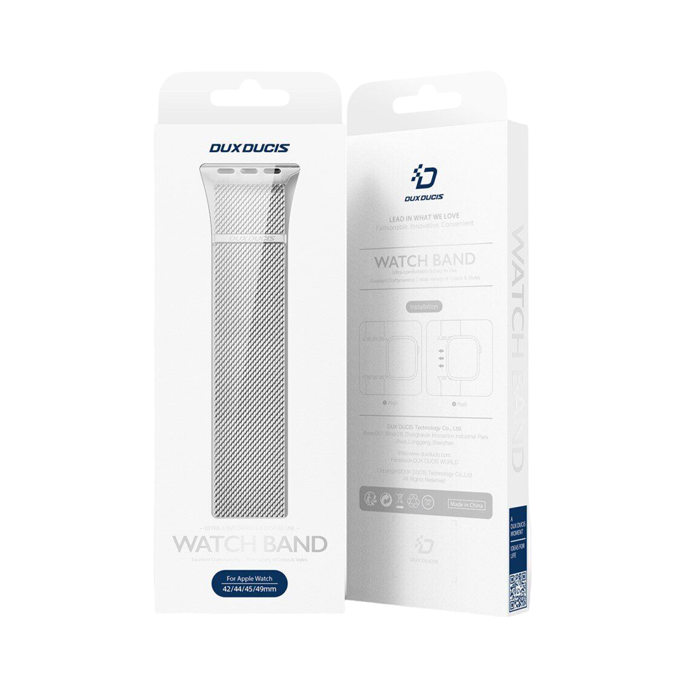DUX DUCIS Strap Milanese Version Apple Watch 38MM/40MM/41MM, Silver - Image 3