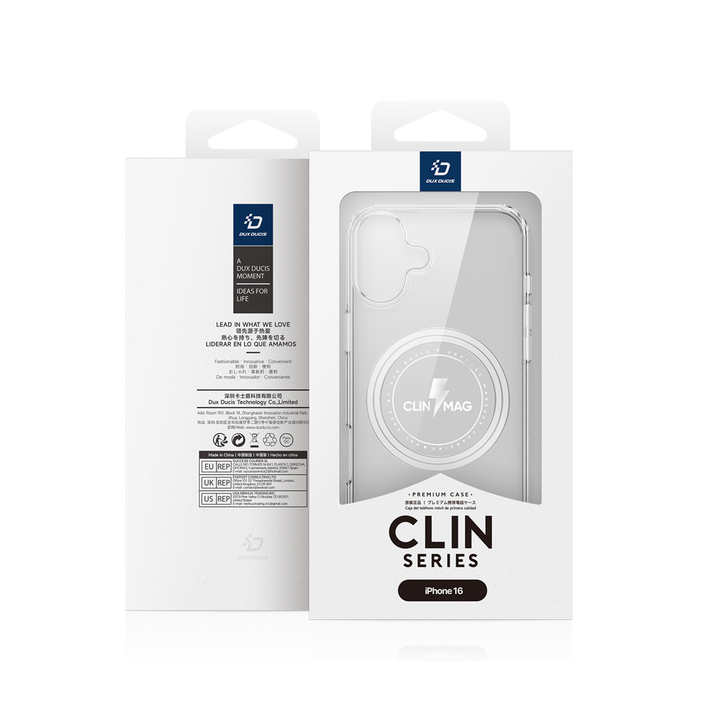 DUX DUCIS Case TPU for iPhone 16 Clin with MagSafe, Clear - Image 3