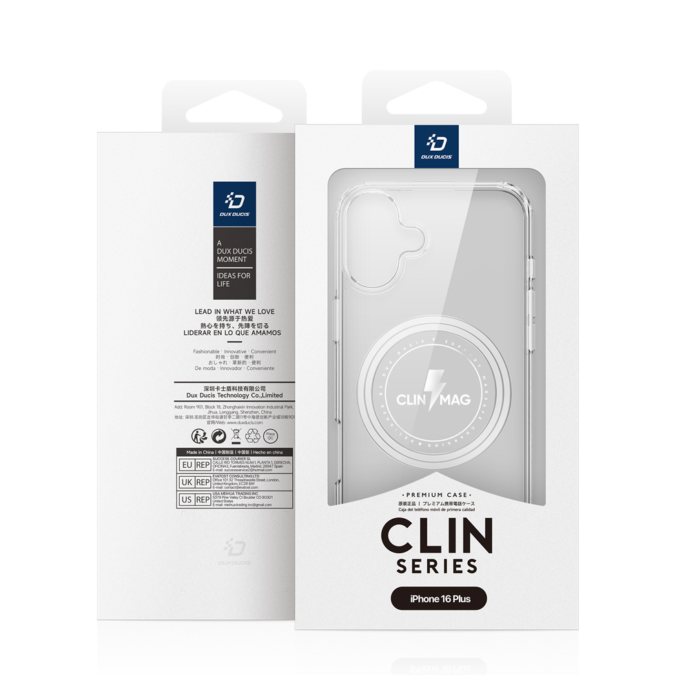 DUX DUCIS Case TPU for iPhone 16 Plus Clin with MagSafe, Clear - Image 3