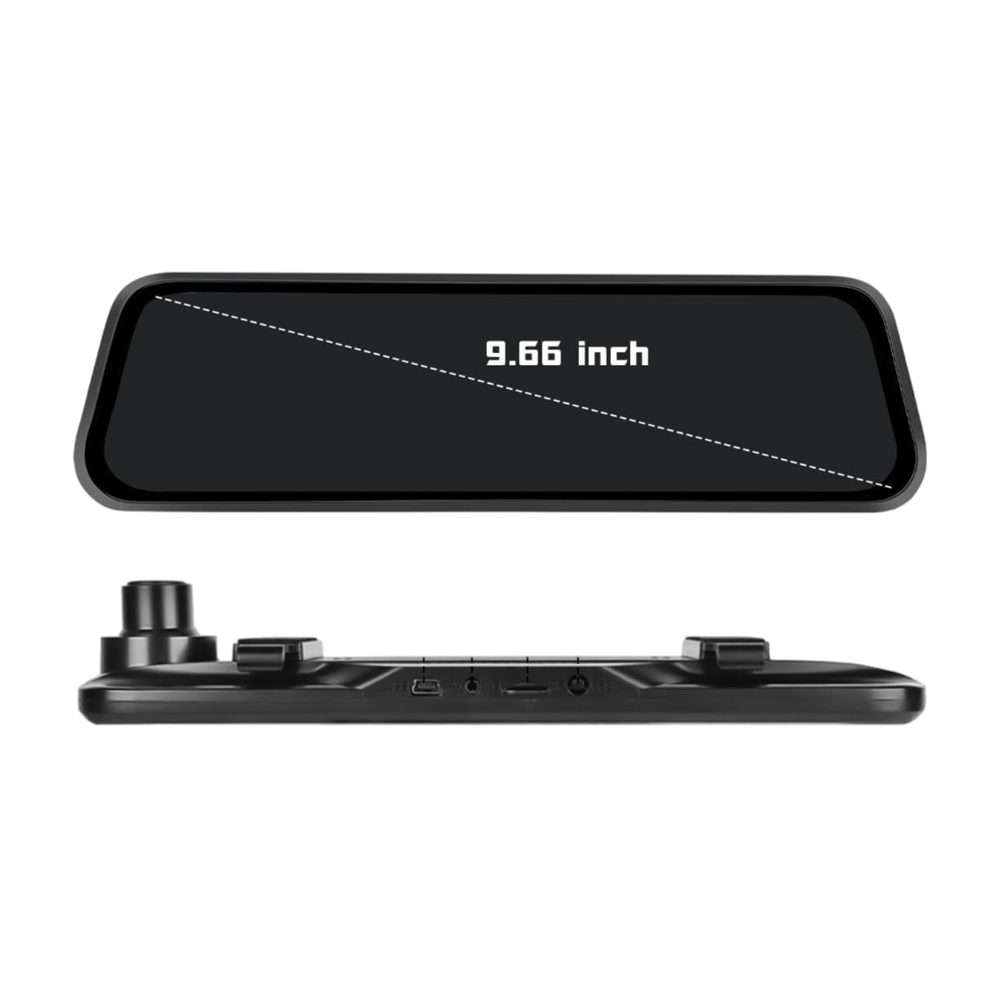 DVR Full-Screen Streaming With 2.5D Front And Rear Dual Lenses, Large Wide-Angle Touch Screen Operation, 10-inch Screen, Black - Image 3