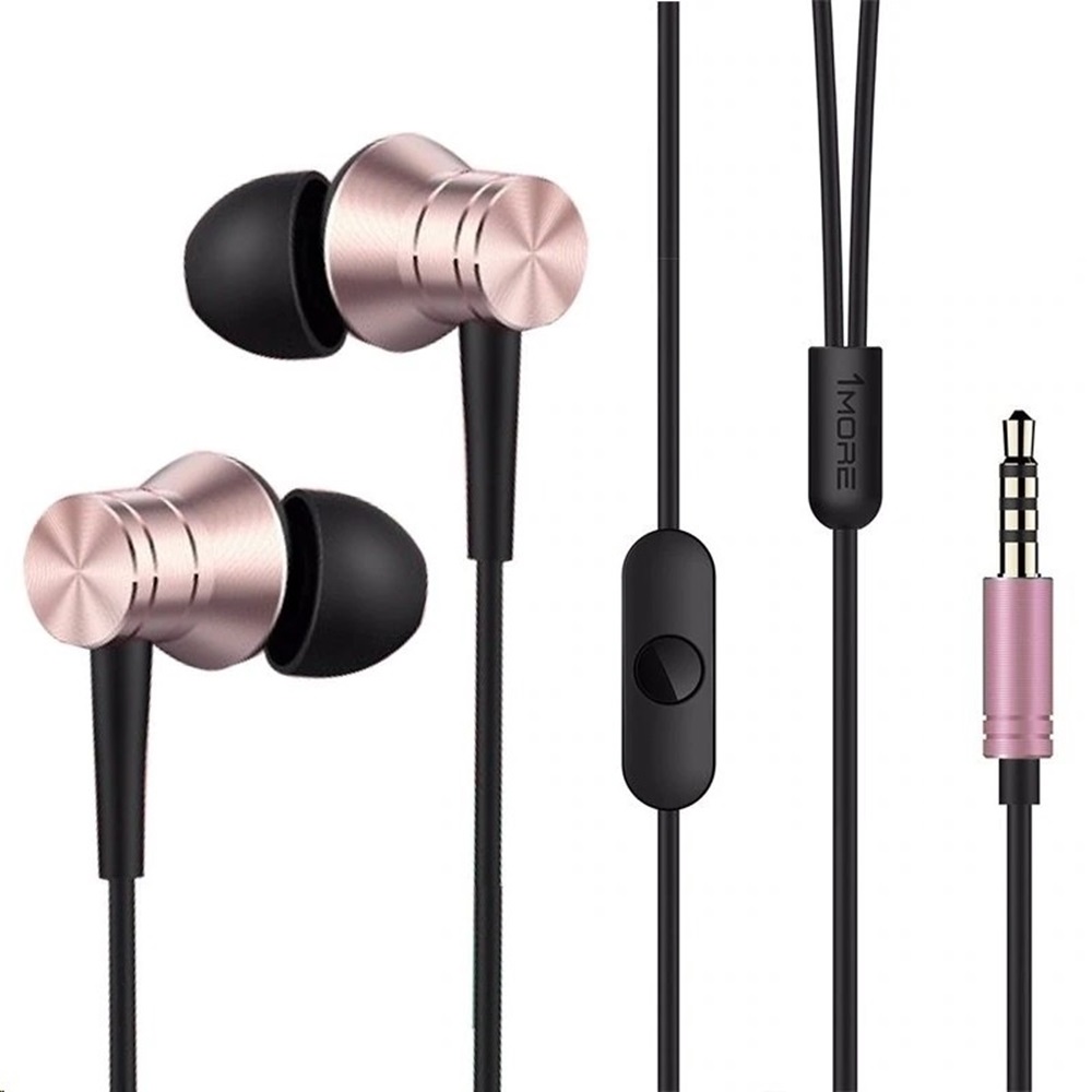 1More In-Ear Earphones Piston Fit 3.5mm with Mic E1009, Pink - Image 3