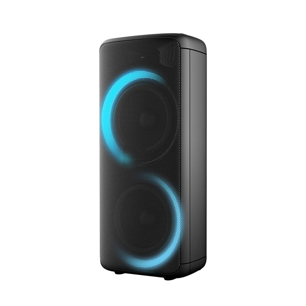 Eden Party Speaker ED-1006 with 2 Wireless Microphones, Mega Bass, 100W, H=82cm, Black - Image 2