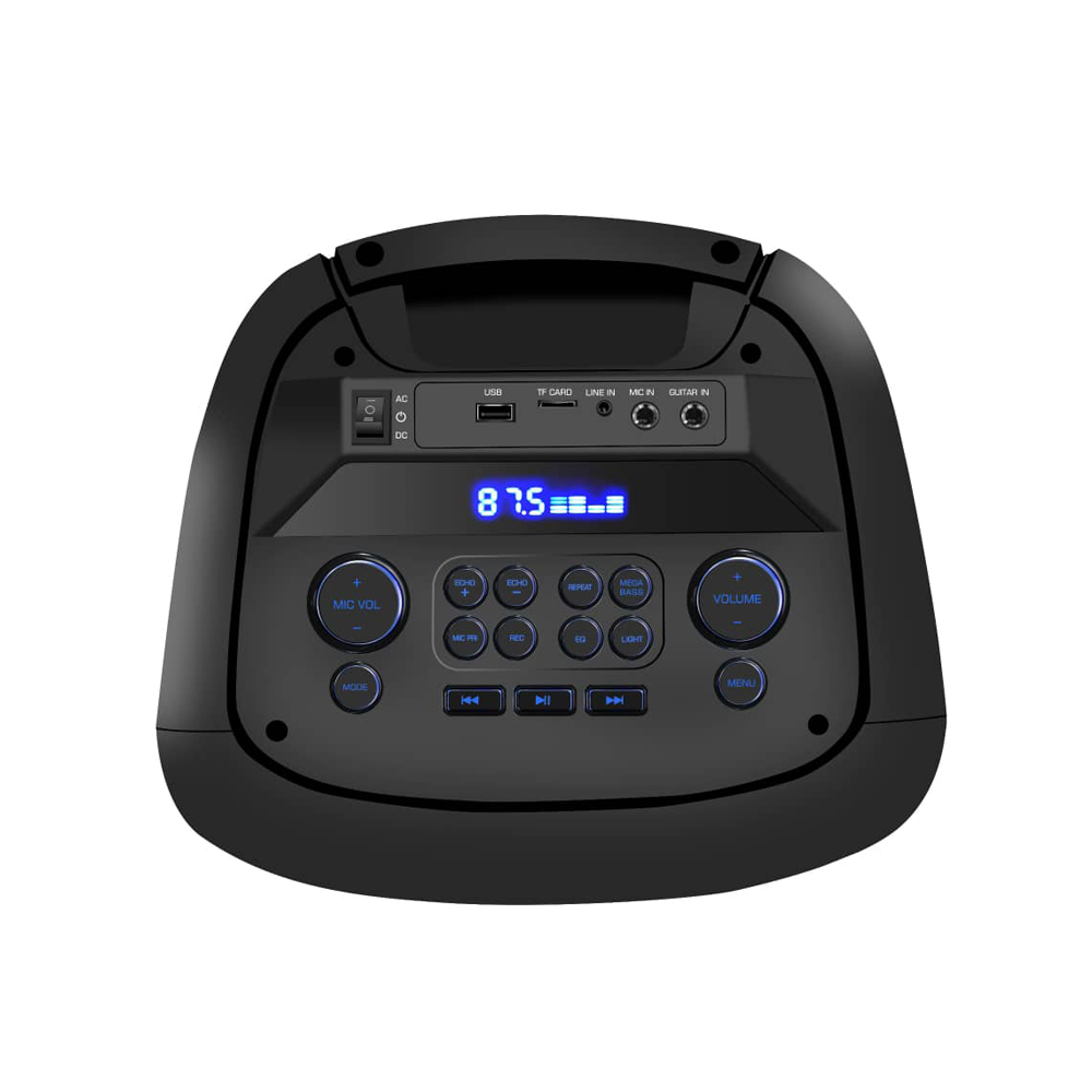 Eden Party Speaker ED-1006 with 2 Wireless Microphones, Mega Bass, 100W, H=82cm, Black - Image 3